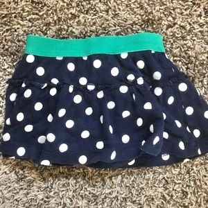 9M blue polka dot skirt/skort
